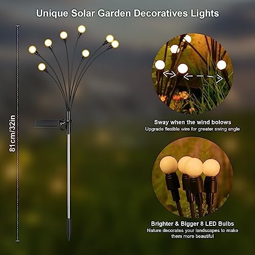 ASMAD Solar Lights Outdoor(4 Pack-32 LEDs),Solar Garden Lights,Fairy Lights - Image 3
