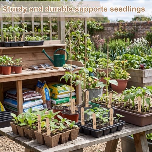 Weysat 300 Pcs 12" Wood Plant Labels for Field or Containers Plant Tags Wood Garden Labels for Seedling Stakes Markers Nursery Seed Tags with Smooth Surface for Pot Herbs Flowers Vegetables - Image 5