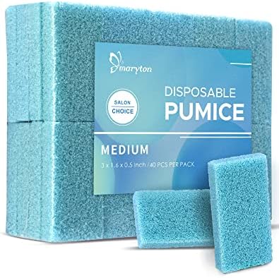 Maryton Disposable Foot Scrubber Pedicure Pumice Stone for Feet, 40PCS by MARYTON