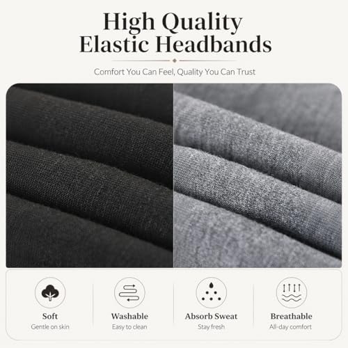 Kachanaa 6 Pack Women's Headbands for Women Boho Women's Hair Non Slip Twisted Cross Elastic Head Bands Headwraps Short Stretchy Thick Fashion Hair Accessories - Image 3