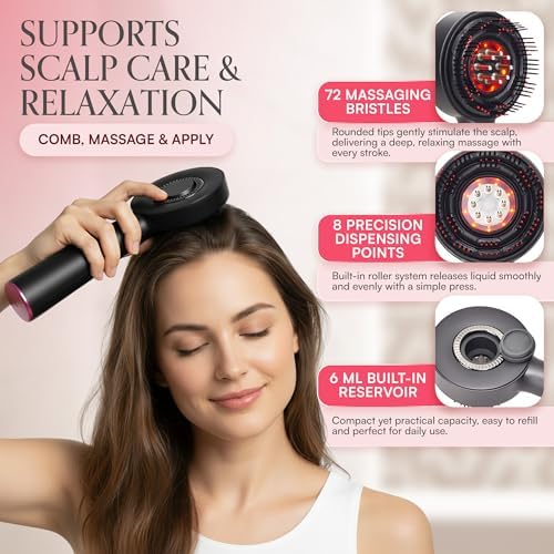 Satorix 3-in-1 Electric Scalp Massager – Cordless Head Massager & Hair Oil Applicator, with Easy-to-Clean Magnetic Oil Dispenser - Scalp Brush for Home & Travel, Women and Men - Image 4