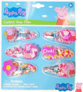 LUV HER Peppa Pig Toys For Girls, 6pc Cute Hair Clips with Favorite Character Charms, Gifts Magical Confetti Snaps for Kids, Ages 3+ by LUVHERKIDS