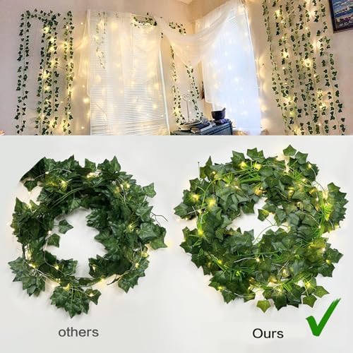 RECUTMS 12 Pack 86Ft Fake Ivy Vines with String Light for Room Decor - Image 3