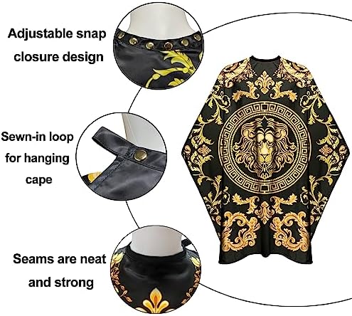Barber Capes for Men Hair Cutting Salon Capes with Snaps Hairdresser Gown Stylist Cape- 63”× 56” - Image 3