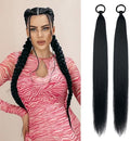 LyoRuSi Black Ponytail Extension 2 Pack Braid Ponytail Extension with Tie by LyoRuSi