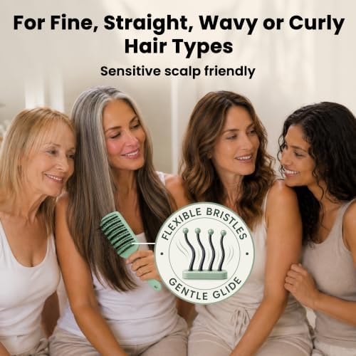 Herstyler Vented Hair Brush - Soft Bristle Detangler for Faster Blow Drying - Image 4