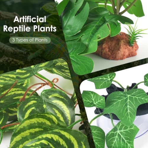 KATUMO 3PCS Reptile Plants, Terrarium Plant Artificial Decor, Fake Plant - Image 6