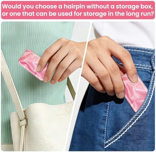 Golden bobby pins, cute box, pain-free, comfortable, all-day styling and buns. Suitable for all hair types. (Golden -03) - Image 3
