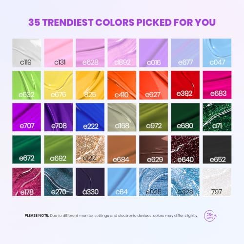 Beetles 85 Pcs Gel Nail Polish Kit with U V Light -35 Colors Gel Polish Kit - Image 3