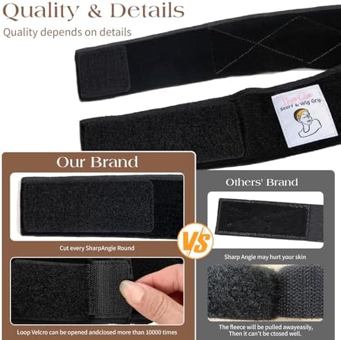 Wig Grip Band for Half Wig - Velvet Bands for Women Non Slip - Image 3