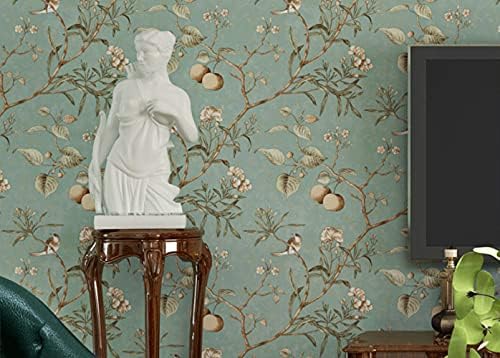 Q QIHANG Non-Woven Wallpaper 1.73' W x 32.8' L (Light Blue) - Image 6