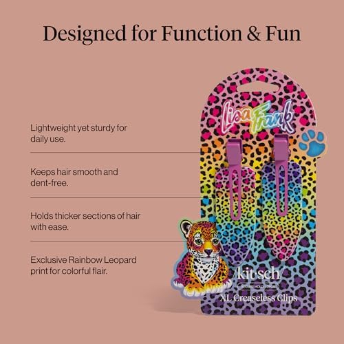 Lisa Frank x Kitsch XL Creaseless Hair Clips for Women - 2pcs - Image 5