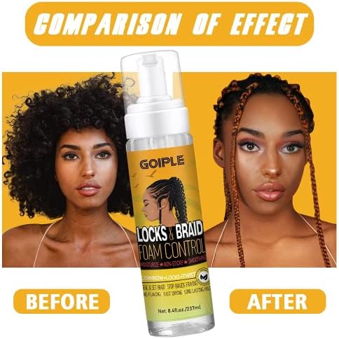 Braid Foam Control Braid Mousse for Braids Twist, Locs, No Flake Extra Hold High Shine Style and Moisturizes, Hair Braiding Mousse for Braids Lightweight Easy to Apply 8fl oz - Image 5