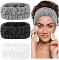 LAPOHI 3 Pack Modern Microfiber Facial Headbands for Washing Face, Makeup & Spa - Skincare & Towel Headbands for Women & Girls by LAPOHI