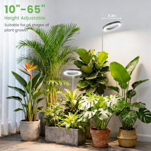 Plant Grow Lights for Indoor Plants, 6.3in Full Spectrum 1 Pack - Image 4