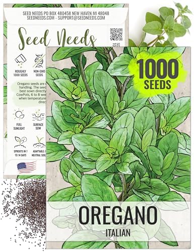 Seed Needs Italian Oregano Seeds to Plant an Herb Garden - 1 Pack by SeedNeeds