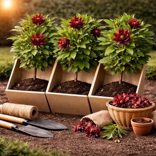 3 Carolina Sweetshrub (Calycanthus floridus) Live Shrubs for Planting | Fragrant Burgundy Blooms | Native Shade-Loving Flowering Bush (3 Plants) - Easy to Grow Landscape Plants by CZGrain