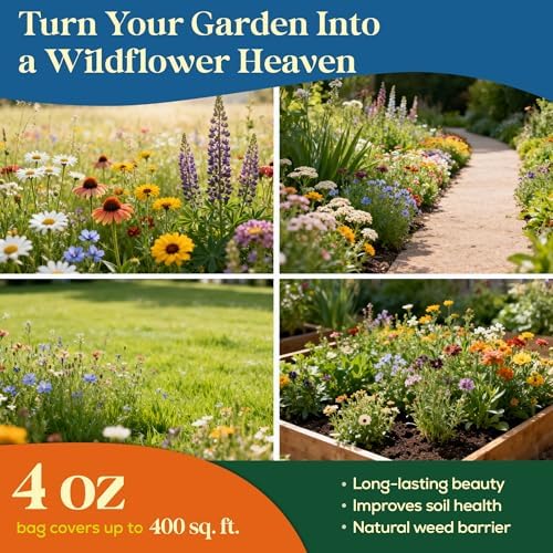 Seedphony 16 Perennial Wildflower Mix 4 oz - 100,000 Non-GMO Heirloom Wildflower Seeds for Planting Garden, Wild Flowers in Waterproof Seed Packet, Floral Seeds for Planting Indoor & Outdoor Gardening - Image 6