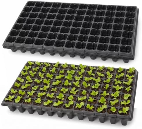 Seed Starter Trays 10-Pack, 72-Cell Germination Trays, 1.57-Inch Deep Cells by HamptonDistribution