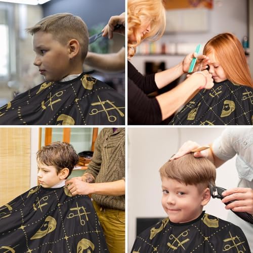 Professional Hair Cutting Cape(2 Pack), Salon Barber Cape with Adjustable Snap Closure - Image 6