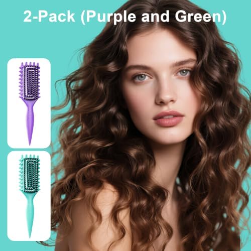 Curly Hair Brush, Curl Brush For Wet & Dry Hair,Curl Defining For Women&Men - Image 2