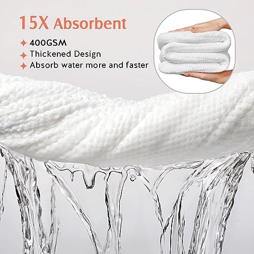YFONG 2 Pack Large Microfiber Hair Towel Wrap for Women, Quick Dry Turban - Image 2