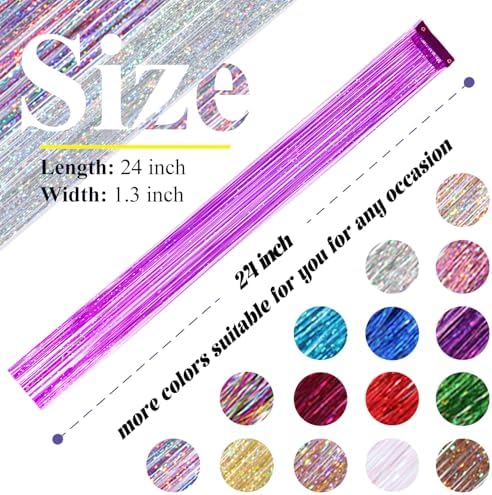 Hair Tinsel Clip in Purple Fairy Hair Tinsel Kit - Image 6
