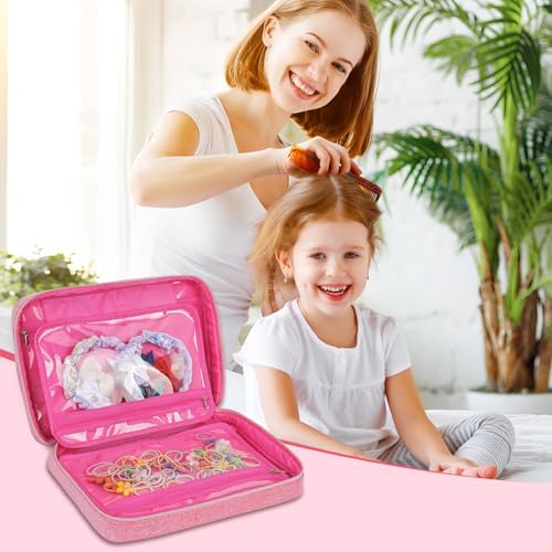 Hair Accessories Storage Bag for Baby Girls, Bow Organizer Holder with Hook - Image 7