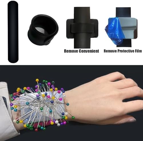 Magnetic Wristband for Hair Stylist, 10 Pieces Hair Braiding Tool with Edge ＆Teasing Brush, Rat Tail Comb ＆Alligator Clip, Braider Wristband for Black Hair, Silicone Sewing Pincushion (Hot Pink) - Image 3