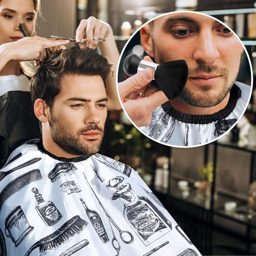 FEBSNOW Barber Cape Professional Hair Cutting Cape with Neck Duster Brush - Image 7