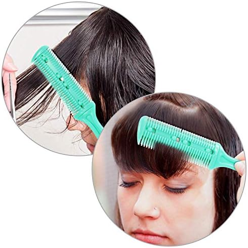Maitys 3 Pcs Razor Combs for Hair Cutting with 10 Blades, Green - Image 5
