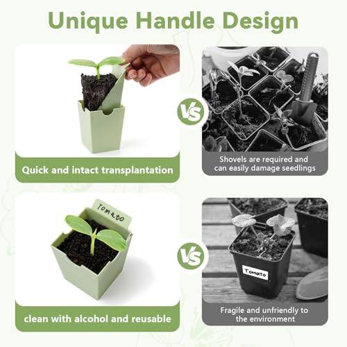 Seed Starter Tray with Lift-Out Handles for Easy Transplanting - Image 4