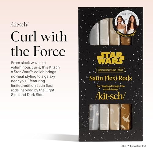 Kitsch x Star Wars Satin Flexi Rods, Heatless Curling Rod - 6pc Set - Image 2