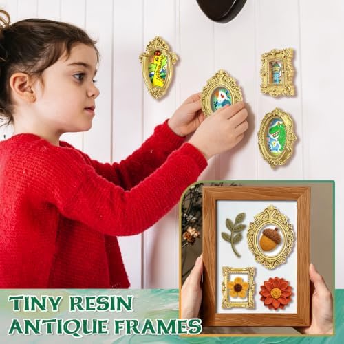 20 Pcs Mini Gold Vintage Picture Frames for DIY Wall Hanging,Craft Decor - Image 7
