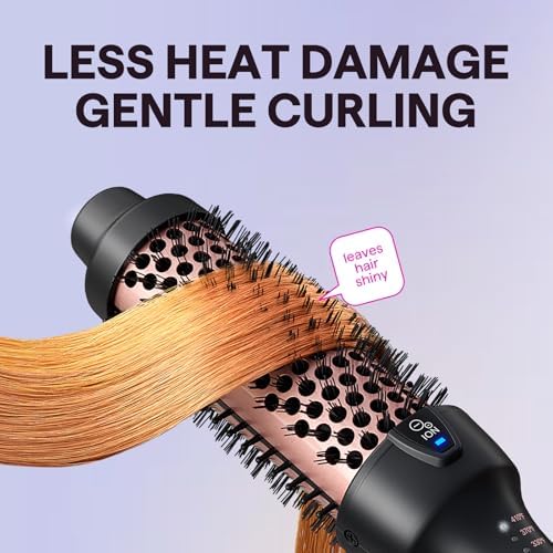 Wavytalk Updated Version Thermal Brush for Blowout Look, Blowout Express 1.5 Inch Ionic Thermal Round Brush Makes Hair Smoother Get Natural Curls, Dual Voltage, Easy to Use (Pack of 2) - Image 5
