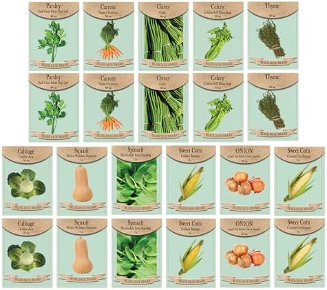 Soup & Stew Seed Variety Pack – Vegetables & Herbs for Hearty Meals – 22 Total Seed Packets (2 of Each) – Non-GMO Heirloom Garden Seeds by FreedomFarms