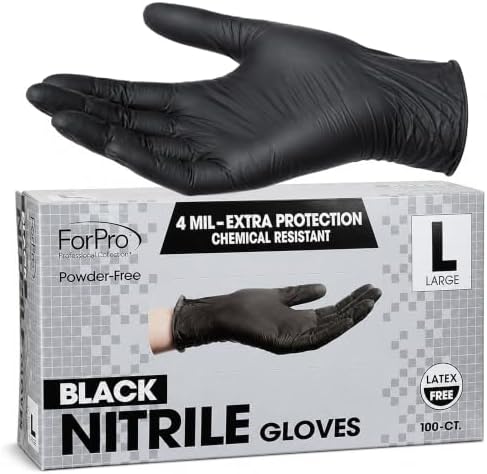 ForPro Disposable Nitrile Gloves, Chemical Resistant, Powder-Free, Latex-Free, Non-Sterile, Food Safe, 4 Mil - Image 2