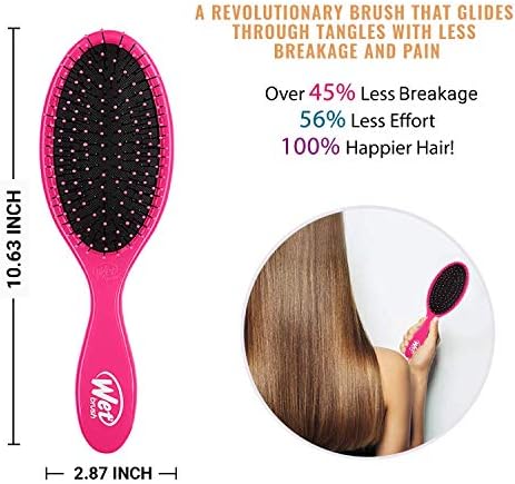 Wet Brush Original Detangler Hair Brush - Health and Peace (Pack of 2) - Exclusive Ultra-soft IntelliFlex Bristles - Glide Through Tangles With Ease For All Hair Types - Women, Men, Wet And Dry Hair - Image 4