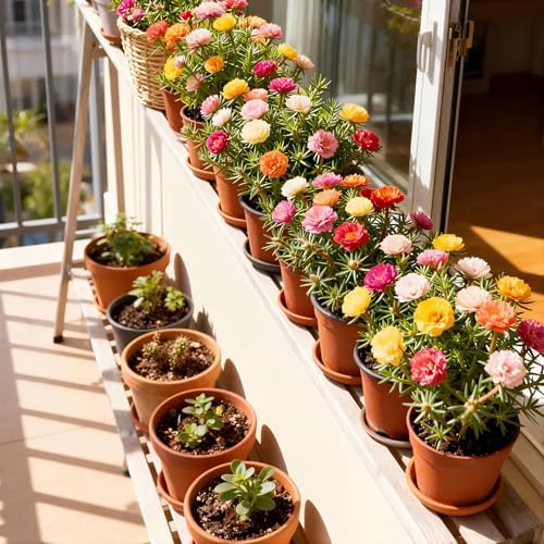 20,000+ Moss Rose Seeds (Portulaca Grandiflora) - Mixed Color Perennial Ground Cover, Non-GMO, Heirloom, Vibrant Blooms for Garden Beds, Outdoor Planting & Garden Beautification - Image 4
