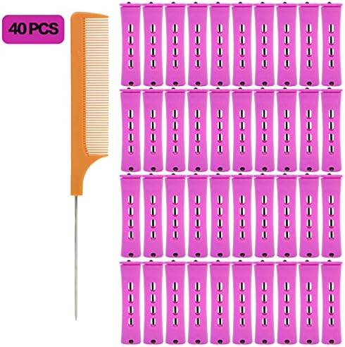 Perm Rods Set for Natural Hair 40pcs Plastic Cold Wave Rods for Long Short Hair Rollers Large Hair Curling Rods for Women Purple - Image 6