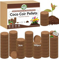 Halatool 100 Pcs 30mm Compressed Coco Coir Pellets, Seed Starter Soil by HALATOOL