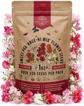 Sweet Pea Knee High Mix Seeds 1oz Over 330 Non-GMO Heirloom Seeds for Planting Flowers in Individual Packet, Home Indoor & Outdoor Gardening by OrganoRepublic