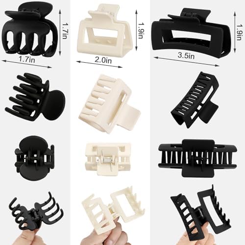 SMKSL 12 Pcs Hair Claw Clips for Women & Girls 3 Styles Hair Accessories - Image 5