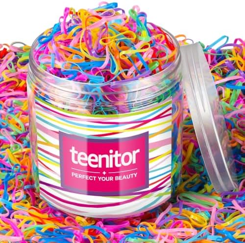Teenitor 2000 Colorful Hair Ties Small Mini Hair Elastic Rubber Hair Bands by PERFECTYOURBEAUTY