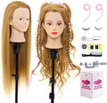 Mannequin Head with 90% Real Human Hair 28" Doll Head for Makeup by NeverlandBeautyHealth
