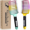 2 Pack Detangling Brushes for Women & Kids, Wet & Dry Hair, All Hair Types by KTKUDY