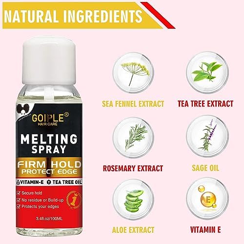 Lace Melting Spray Glue-Less Hair Adhesive for Wigs, Bond Wig Closure Front Extensions, Wigs Natural Finishing Hold Protect Edge Kit - Image 3