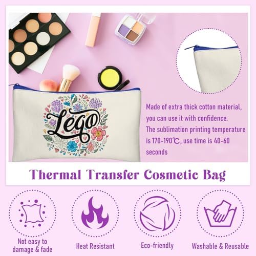 Legigo Blank Canvas Bags Zipper Pouch Makeup Bags Pencil Pouch Bulk - Image 3