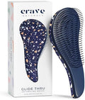 Crave Naturals Glide Thru Hair Brush - Detangler Brush for Curly, Straight, Wet or Dry Hair - Gentle Detangling Brushes for Adults, Kids, Toddlers - Hair Accessories for Women, 7.5"x3" - Terazzo by CraveNaturalsDetanglingBrush