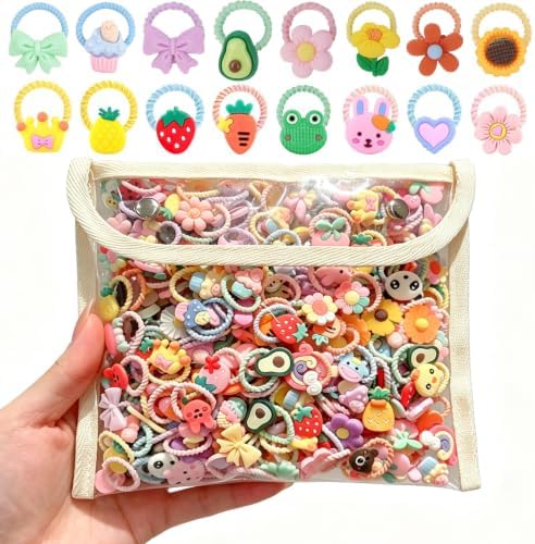 BlueZOO 110Pcs Cute Small Hair Ties Ponytail Holders for Baby Girls Kids by BlueZOO